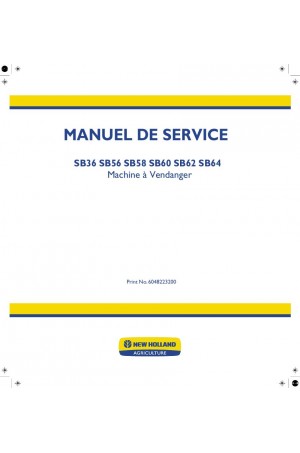 New Holland SB36, SB56, SB58, SB60, SB62, SB64 Service Manual