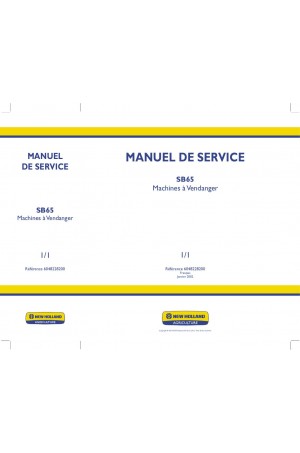 New Holland SB65 Service Manual