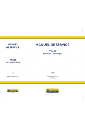 New Holland VX680 Service Manual