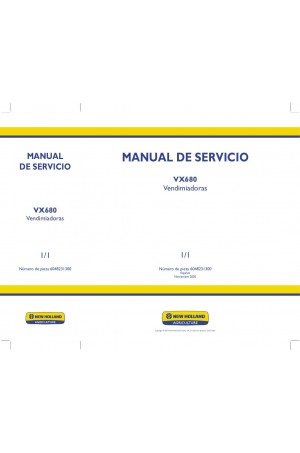 New Holland VX680 Service Manual