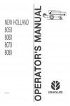 New Holland 8050, 8060, 8070, 8080 Operator`s Manual
