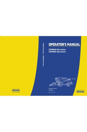 New Holland CR9060, CR9080 Operator`s Manual