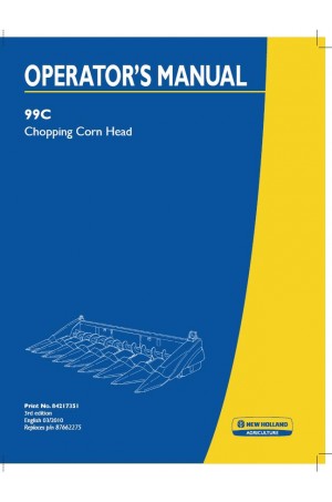 New Holland 99C Operator`s Manual