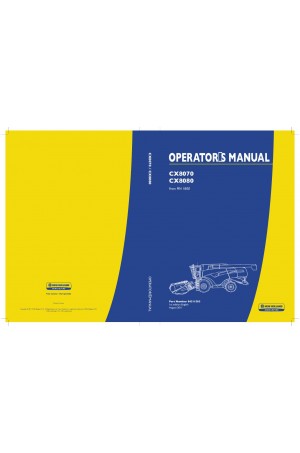 New Holland CX8070, CX8080 Operator`s Manual