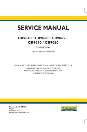 New Holland CR9040, CR9060, CR9065, CR9070, CR9080 Service Manual