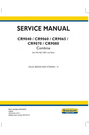 New Holland CR9040, CR9060, CR9065, CR9070, CR9080 Service Manual