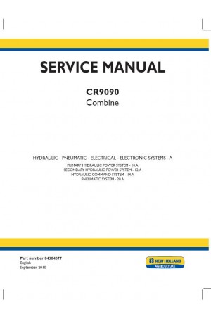 New Holland CR9090 Service Manual