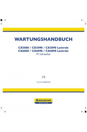 New Holland CX5080, CX5090, CX6080, CX6090 Service Manual