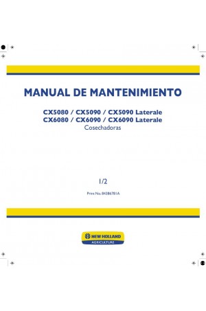 New Holland CX5080, CX5090, CX6080, CX6090 Service Manual