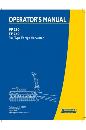 New Holland FP230, FP240 Operator`s Manual