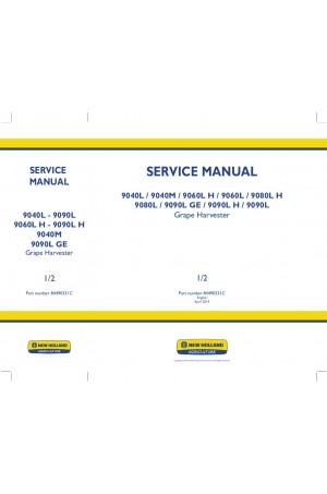 New Holland 9040L, 9040M, 9060L, 9060LH, 9080L, 9080LH, 9090L, 9090LGE, 9090LH Service Manual