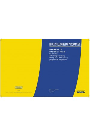 New Holland Intelliview Operator`s Manual