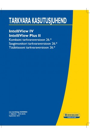 New Holland Intelliview Operator`s Manual