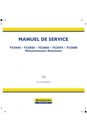 New Holland TC5040, TC5050, TC5060, TC5070, TC5080 Service Manual