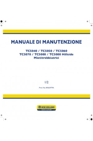 New Holland TC5040, TC5050, TC5060, TC5070, TC5080 Service Manual