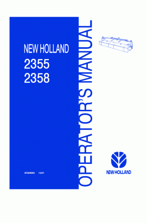 New Holland 2355, 2358 Operator`s Manual