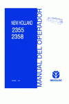 New Holland 2355, 2358 Operator`s Manual