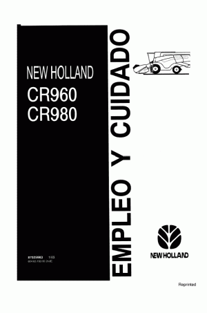 New Holland CR960, CR980 Operator`s Manual