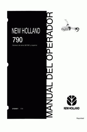 New Holland 790 Operator`s Manual