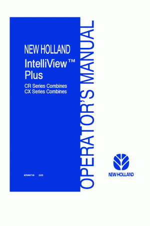 New Holland CX Operator`s Manual