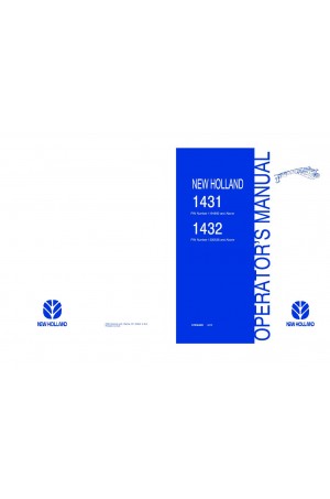 New Holland 1431, 1432 Operator`s Manual