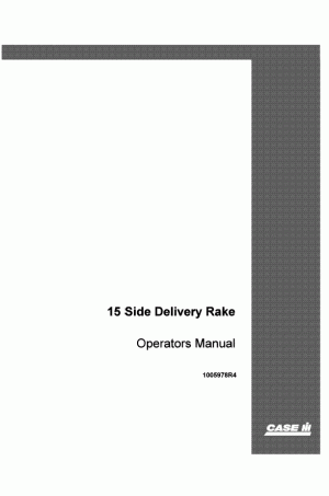 Case IH 15 Operator`s Manual