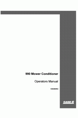Case IH 990 Operator`s Manual