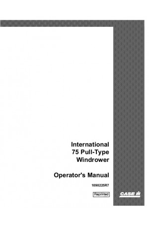 Case IH 75 Operator`s Manual