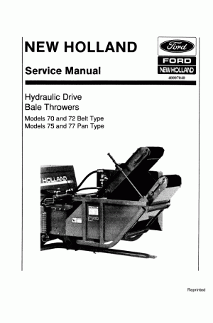 New Holland 70, 72, 75, 77 Service Manual