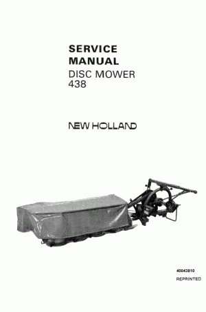 New Holland 438 Service Manual