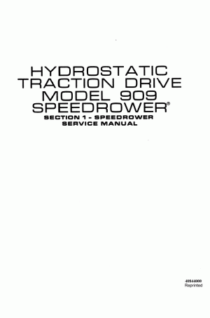 New Holland 909 Service Manual