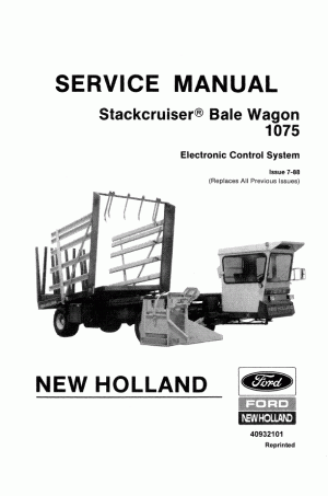 New Holland 1075 Service Manual