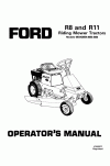 New Holland R11, R8 Operator`s Manual