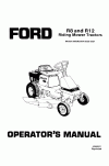 New Holland R12, R8 Operator`s Manual