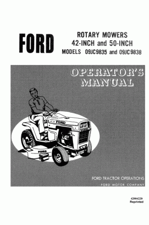 New Holland 42, 50 Operator`s Manual