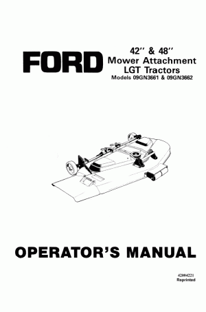 New Holland 42, 48 Operator`s Manual