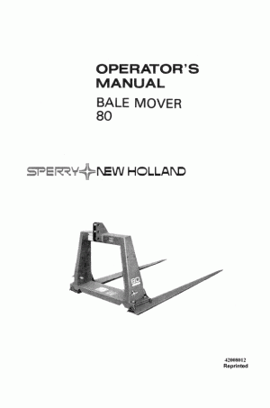 New Holland 80 Operator`s Manual