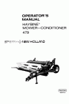 New Holland 479 Operator`s Manual