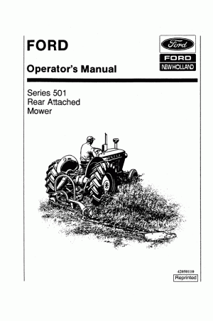 New Holland 501 Operator`s Manual