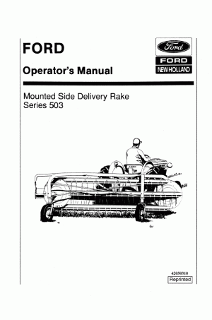 New Holland 503 Operator`s Manual