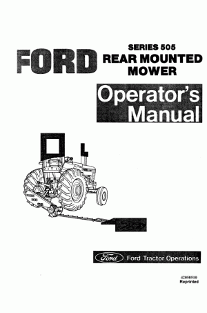 New Holland 505 Operator`s Manual