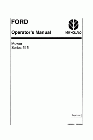New Holland 515 Operator`s Manual
