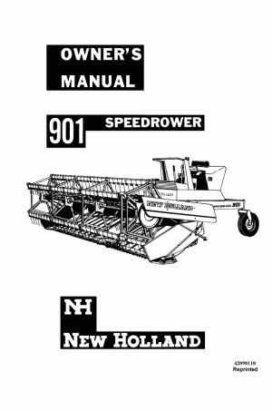 New Holland 901 Operator`s Manual