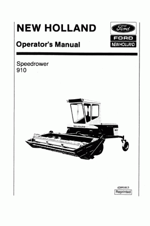 New Holland 910 Operator`s Manual