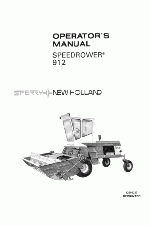 New Holland 912 Operator`s Manual