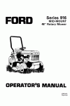 New Holland 916 Operator`s Manual