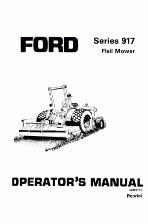 New Holland 917 Operator`s Manual