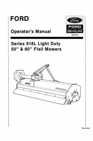 New Holland 50, 60 Operator`s Manual