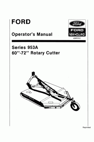 New Holland 60, 72 Operator`s Manual