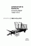 New Holland 1002, 1003, 1005, 1006, 1012 Operator`s Manual